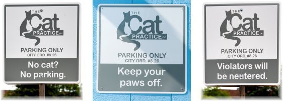 TCP Parking signs